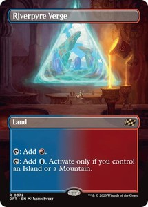 Riverpyre Verge (Borderless) #372 Aetherdrift MTG Rare Land