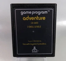 Atari 2600 ADVENTURE Game Cartridge - TEXT Label - Tested & WORKS!