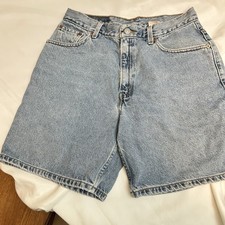 VTG Levis Jean Shorts Womens 10 Blue 550 Straight 6" Made in USA Y2K Med Denim