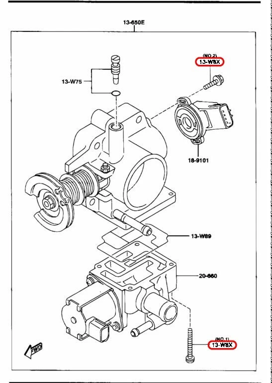 Juego de tornillos y arandelas Mazda OEM B6BF-13-W8X para Roadster Foto 3 de 4