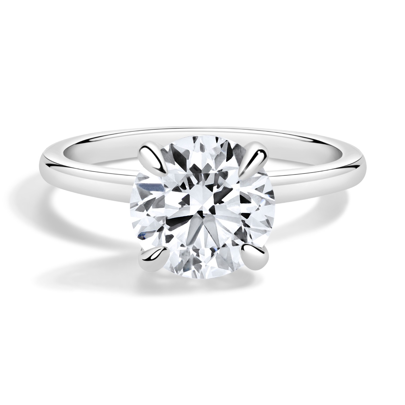 Solitaire 2.50 ctw Round Cut Lab-Grown Diamond Engagement Ring in 14K Gold