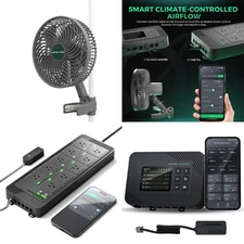 Mars Hydro 6'' Grow Tent Clip Fan Auto-Oscillating APP-Controlled Fan 10 Speeds