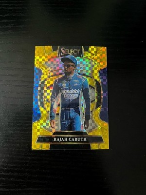Rajah Caruth 2026 Panini Select FOTL Gold Power Plaid 6/13 #51 HendrickCars.com