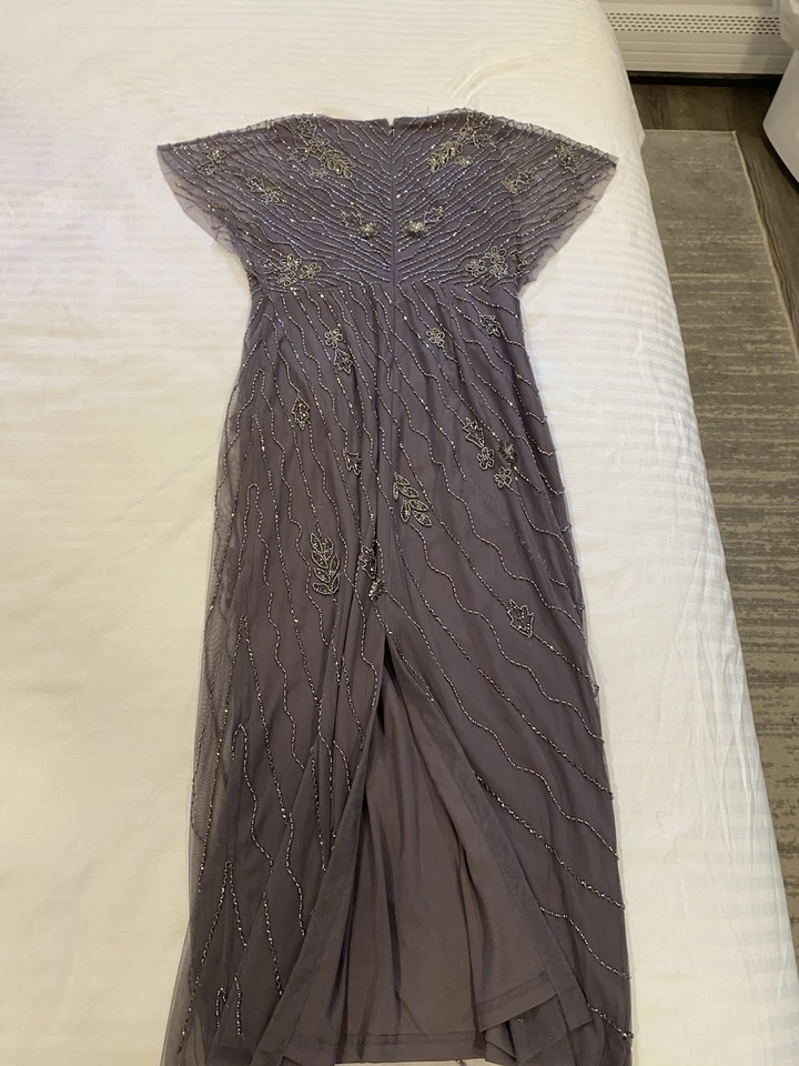Adrianna Papell size 10 fully beaded long dress Purple - Image 4 of 4