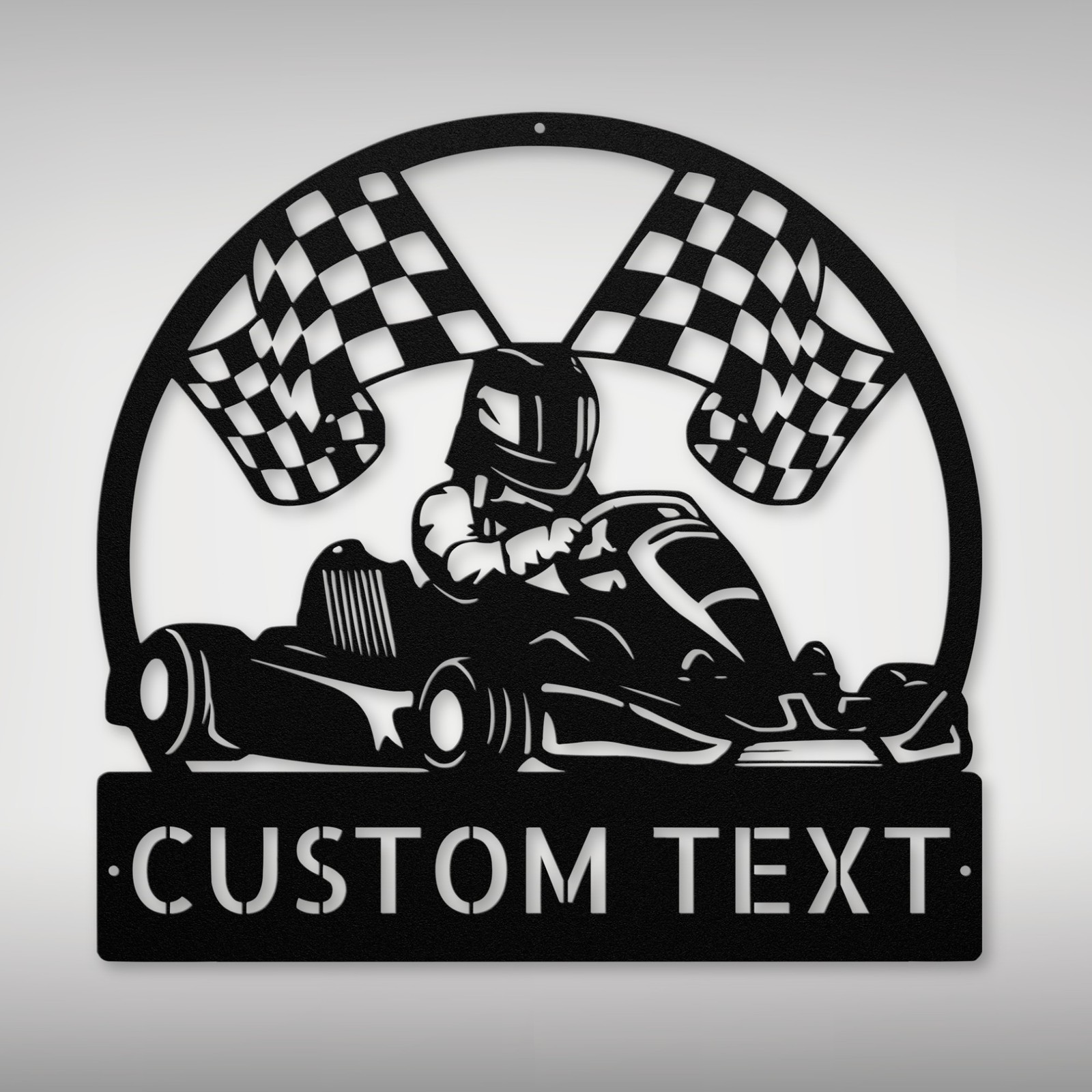 Custom Go Kart Racing Metal Sign Personalized Decor for Racing Lovers