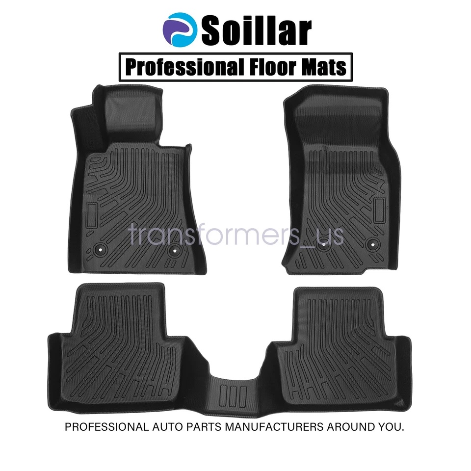 TPE 2 Row Floor Mats Liners For 2013 2014 2015 2016 2017 2018 2019 Cadillac ATS — 第 2/4 张图片