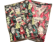 Christmas Scrub Tops Women's Size Medium Lot of 2 Tafford Brand NEW WITH TAGS