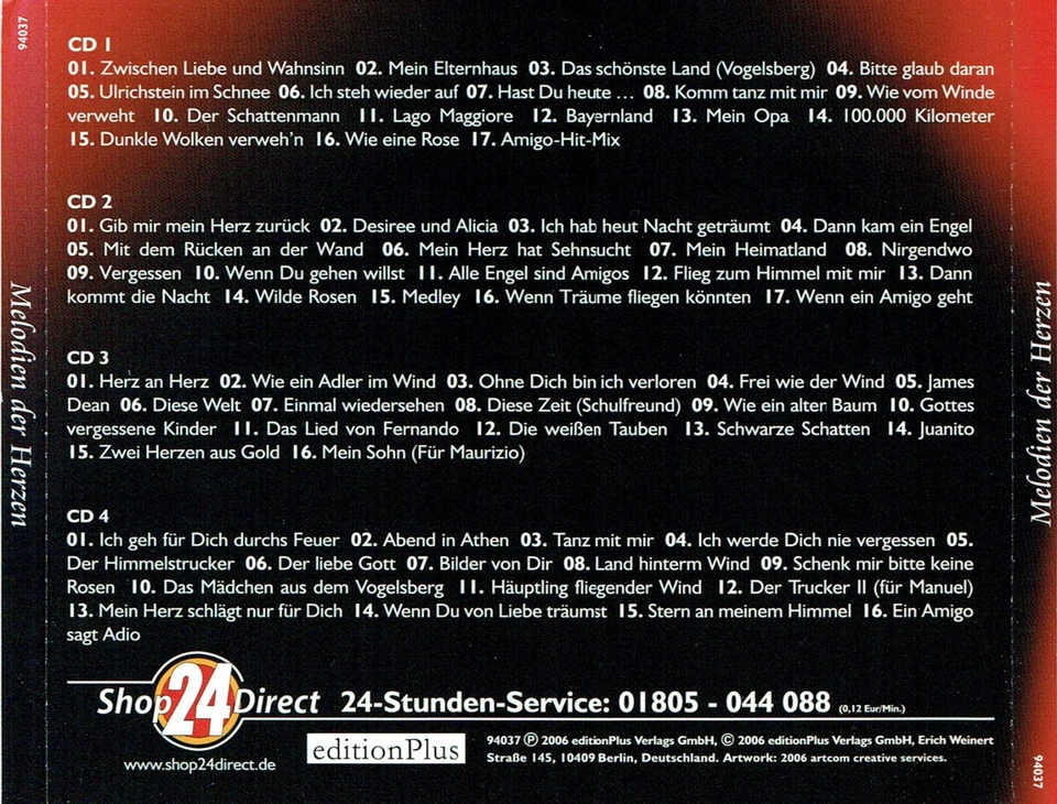 (4CDs) Amigos - Melodien der Herzen - Komm Tanz Mit Mir, Mein Elternhaus, u.v.a. - Bild 2 von 2