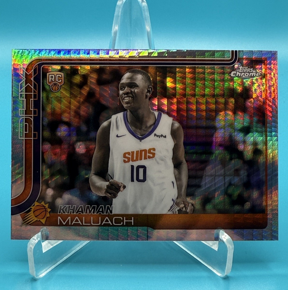 2025-26 Topps Chrome Khaman Maluach Prism Refractor Rookie #260 Phoenix Suns