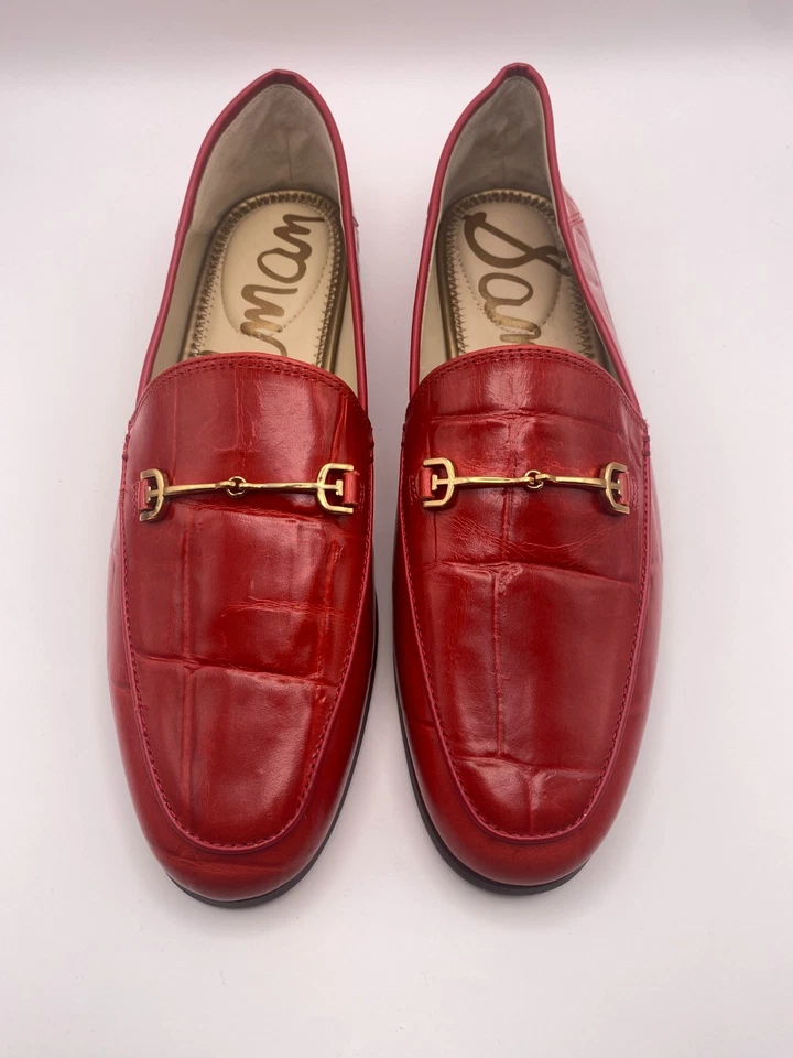 Mocasín Sam Edelman para mujer Loraine de cuero rojo talla 9 Foto 3 de 4