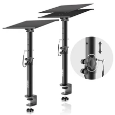 Clamp On Desktop Speaker Stand Holder Pair, Heavy Duty Audio Studio Monitor S...