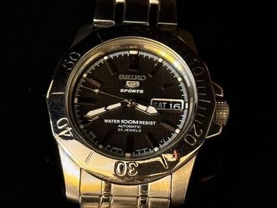SEIKO 5 Sports 7S36-02Y0 Black Dial Mens Automatic 23Jewels