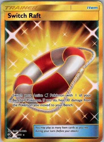 Switch Raft (Secret) 77/70 Secret Rare Dragon Majesty DAMAGED CREASED