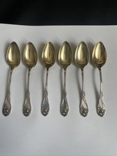 6 Teelöffel Von Bruckmann Dekor Iris Für Pariser Weltausstellung In 800 Silber