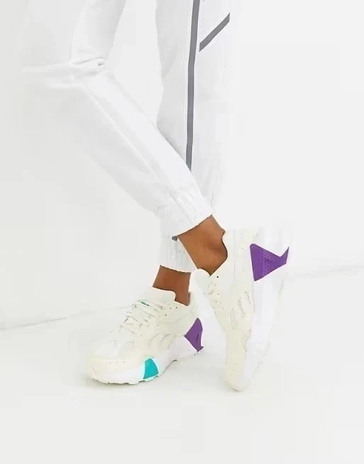 REEBOK AZTREK women's running trainers in White/Teal/Aubergine /BNWB