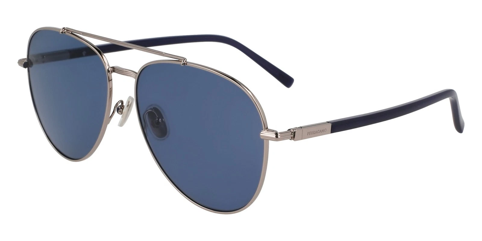 Ferragamo — Ferragamo SF316S Light Ruthenium/Blue 61/16/145 Men's Sunglasses