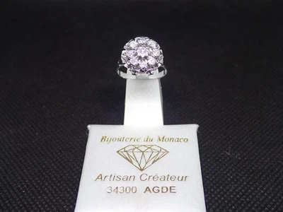 Bague en or blanc 750/ème de 4.11g, diamant / Bijoux d'occasion - Photo 1/4