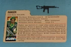 GI G.I. Joe gijoe STALKER GUN + FILE CARD LOT weapons parts FREE SHIP