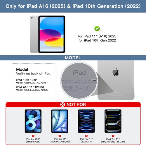 for iPad 11th(A16, 2025)/10th Generation Case with Keyboard, Magic Keyboard 2... - Picture 2 of 7