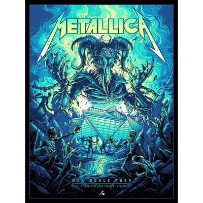 Metallica ATLANTA 2025 Event Poster M72 Tour Pop Up Shop Mumford