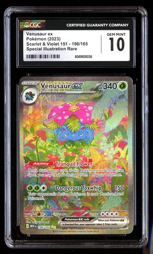 CGC 10 Venusaur EX 198/165 Pok�mon Scarlet & Violet 151 2023 English