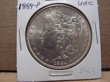 1884 - P Morgan Silver Dollar, UNC.