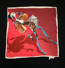 Beautiful Genuine Christian Lacroix 67 cm Silk Scarf Red/Wine Spot Lady