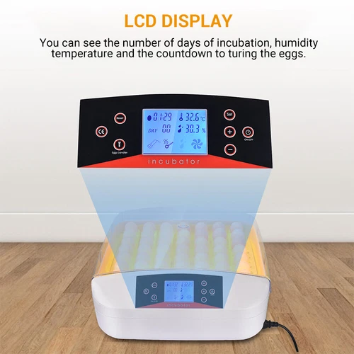 Egg Incubator LED Fully Automatic Digital Auto Turning 42 Eggs Hatcher Poultry - Picture 4 of 12