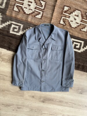 Vintage 80s Strellson Swiss French Workwear Men's Blue Chore Jacket Size XL