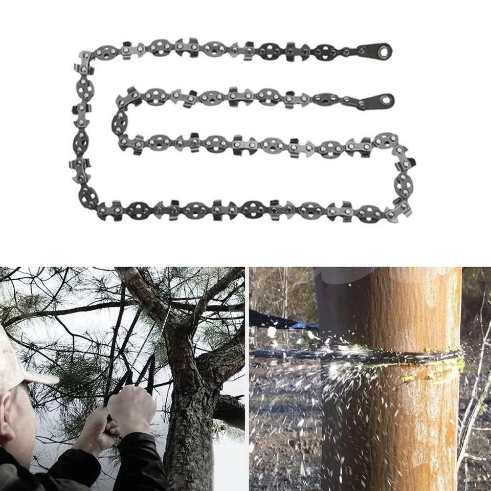 53 Inch Rope Saw, High Reach Tree Limb Hand Rope Chain Saw, 68 Sharp ...