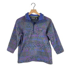 Vintage patagonia boho geometric pullover fleece sweatshirt size 8