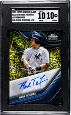 2023 Topps Chrome Black Mark Teixeira Autograph Gold Mini Diamonds /50 SGC 10