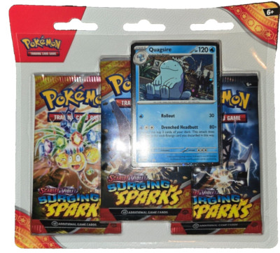 Pokémon Surging Sparks - Pack De 3 Blísteres + Quagsire Promocional