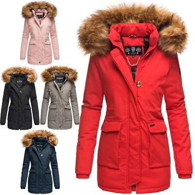 Navahoo Damen Winter Jacke Parka Mantel Winterjacke gefüttert Schneeengel Prin - Bild 1 von 4
