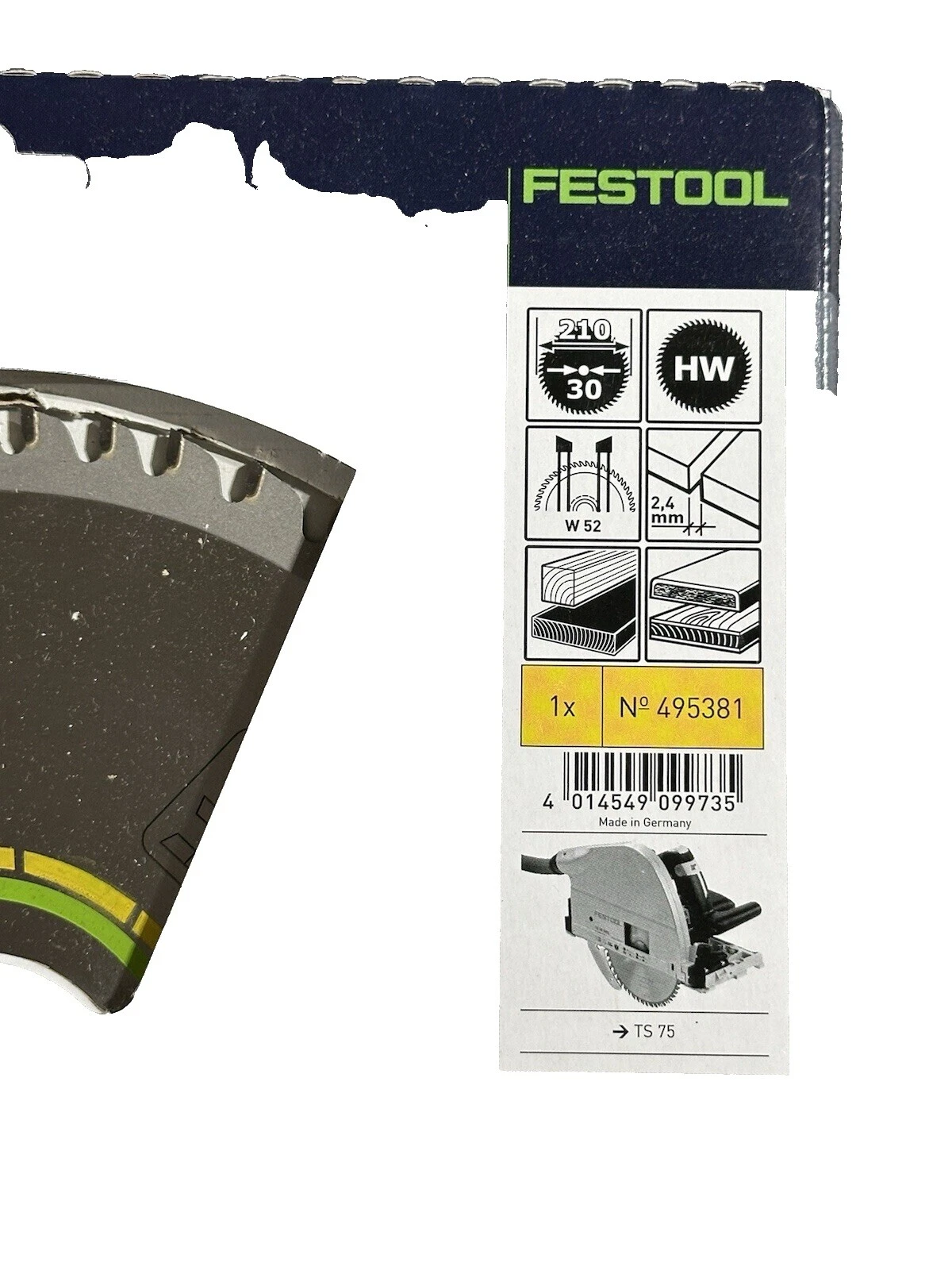 Hojas de sierra de potencia industrial Festool