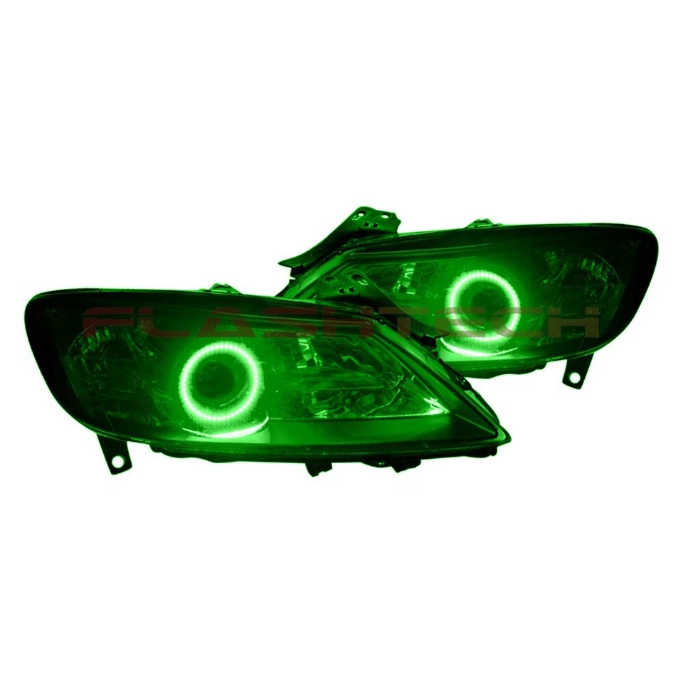 Kit de anillo de halo de faros LED ojo de ángel verde para faros Mazda RX8 2000-2011 Foto 3 de 3