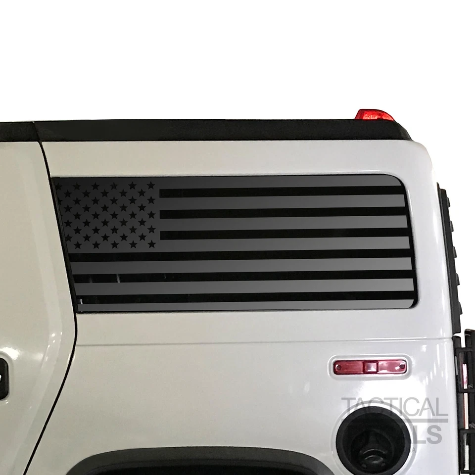 Calcomanías de bandera de Estados Unidos - Se adapta a Hummer H2 2002-2009 ventana lateral americana QR1-HH2 Foto 3 de 3