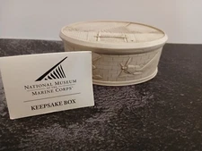 2008 Nat. Museum of the Marine Corps Oval Resin Keepsake Box