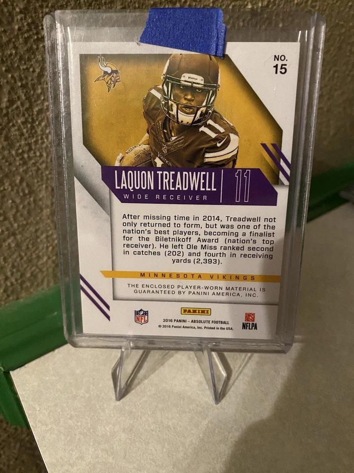 2016 Panini Absolute LAQUON TREADWELL Rookie Jersey PATCH /25 - Image 2 of 3