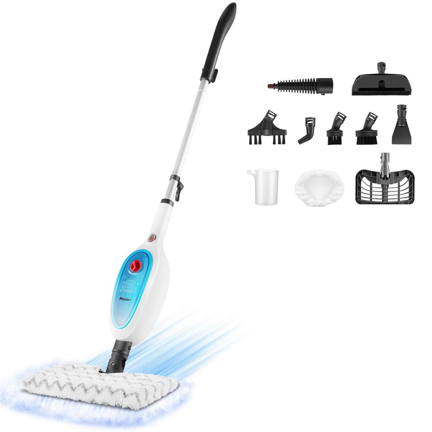 10-in-1 Powerful Detachable Steam Mop for Hard Floors and Multi-Surface Cleaning-image