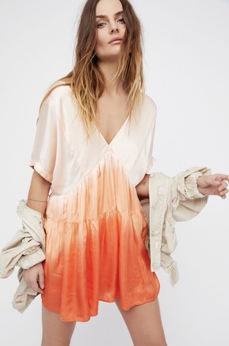 Free People Sun Up Dress Tiered Ombre 