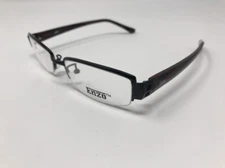 Enzo Eyeglass Frame Leandro Black Red 53-17-135 Half Rimless HP11