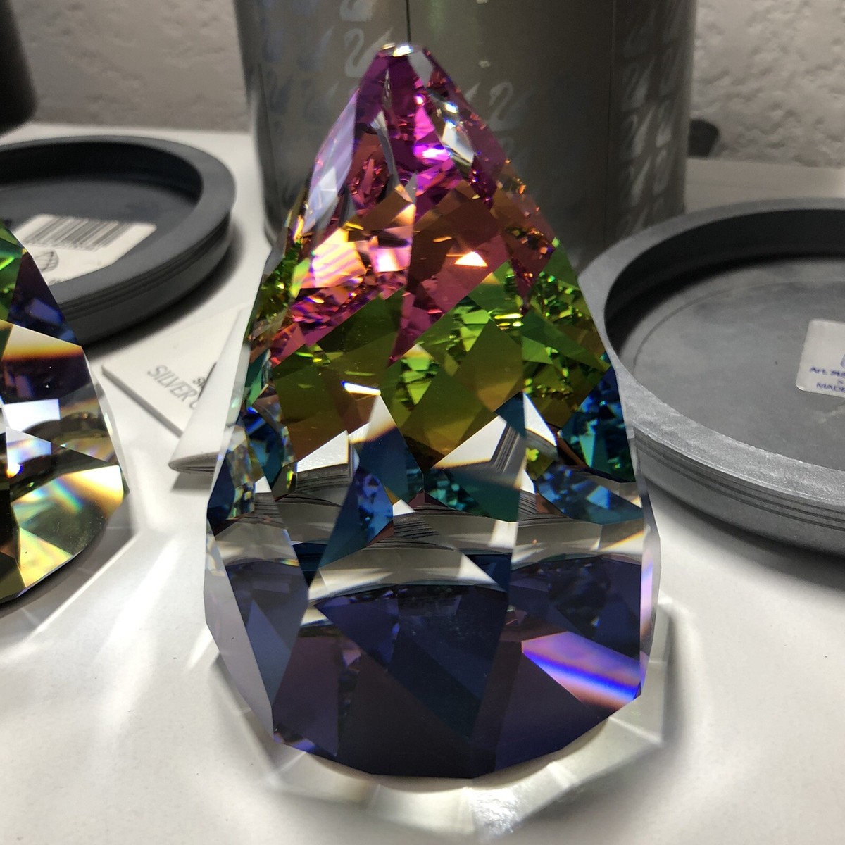 MIB SWAROVSKI CRYSTAL VINTAGE RIO CONE PAPERWEIGHT 7452 NR