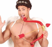 Cupid Bow and Arrow Set Cherub Angel Valentines Costume Accessory Fancy Dress