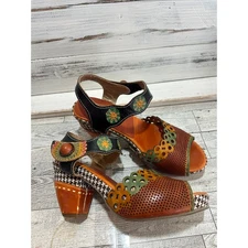 L'Artiste Spring Step Jive Multi Color Sz. 6.5 (Euro 37) Shoes Sandals