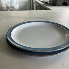 Denby Colonial Blue Salad/Dessert Plates 21.5 cm Diameter - x 2 