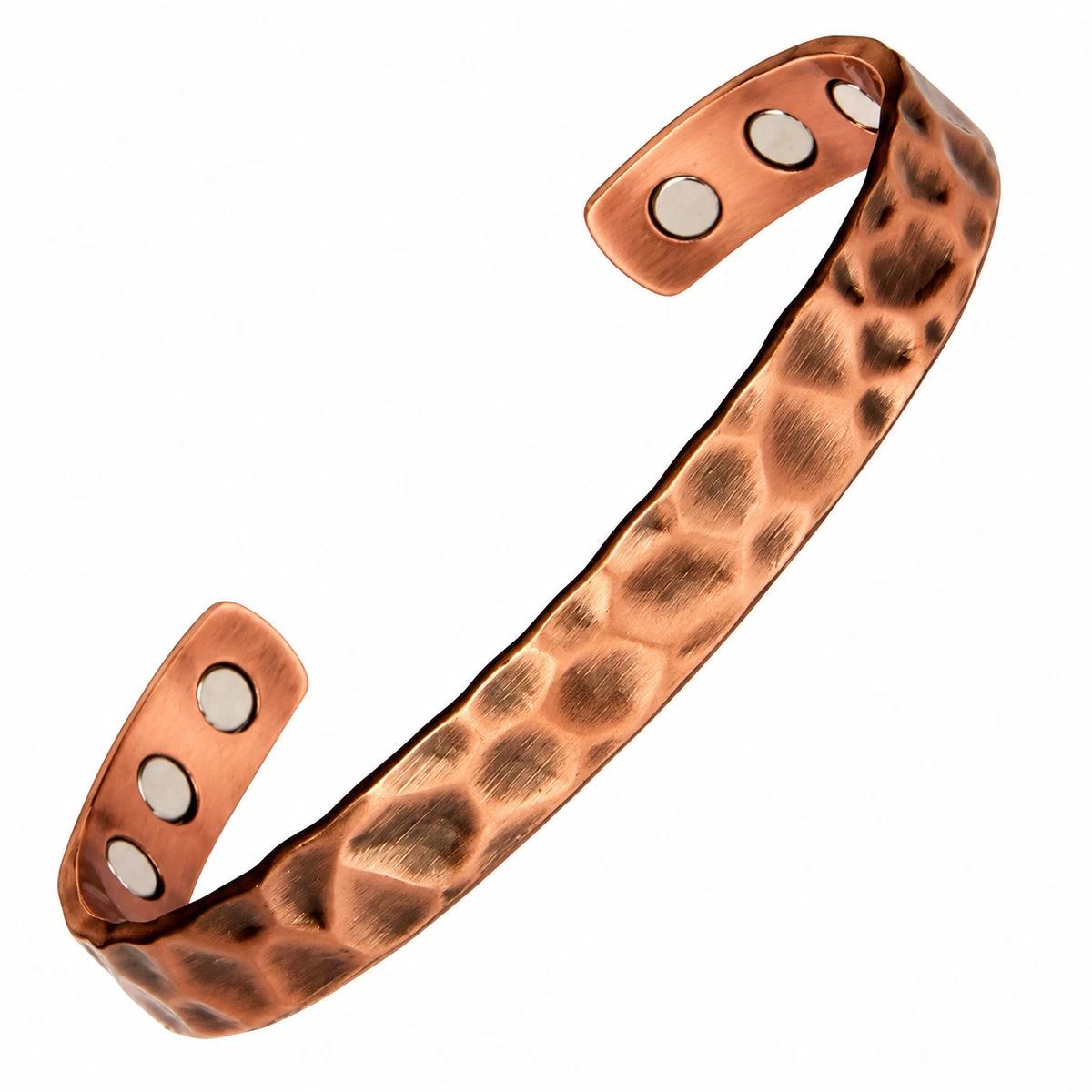 Pure Copper Magnetic Bracelet Hammered Cuff Arthritis Therapy Bangle Unisex AU