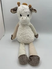 Aurora Purely Luxe 18" Striped White Brown Beige Tan Soft Cow Plush 2019