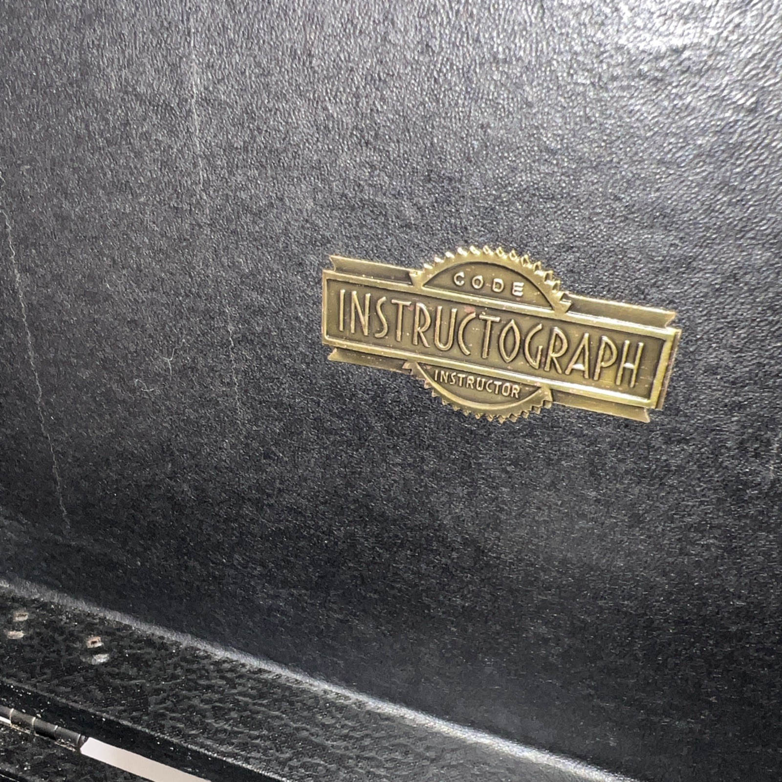 Vintage Code Instructograph Morse Code Trainer Machine WWII Era Spy w/Case Clean