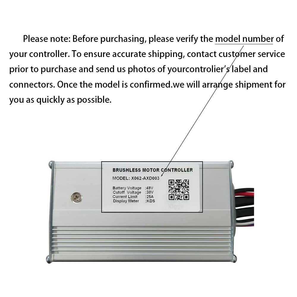 Brushless Motor Controller X062-AXD003 48V 25A Electric Bike